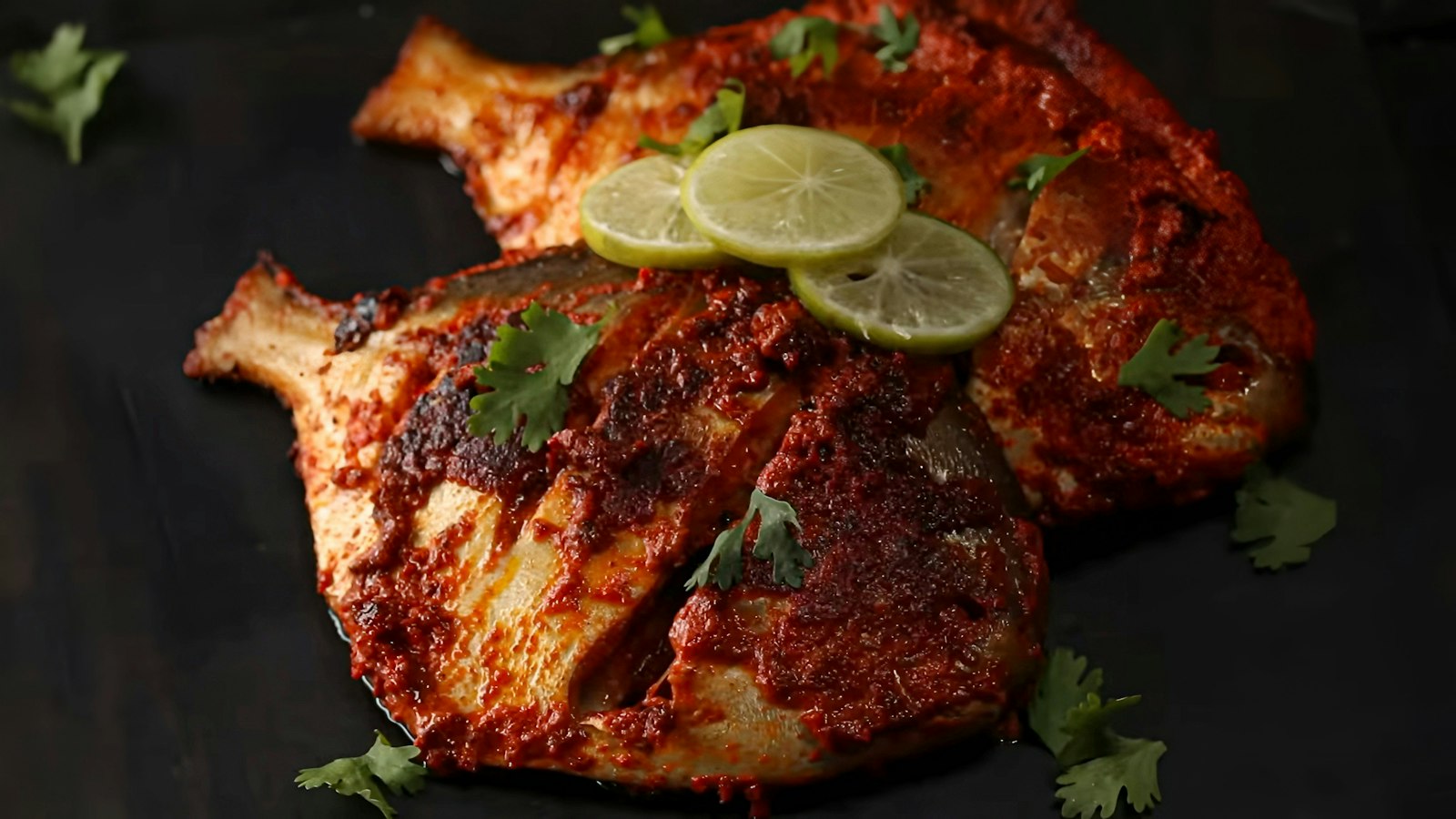 Pargo al horno con limón y hierbas